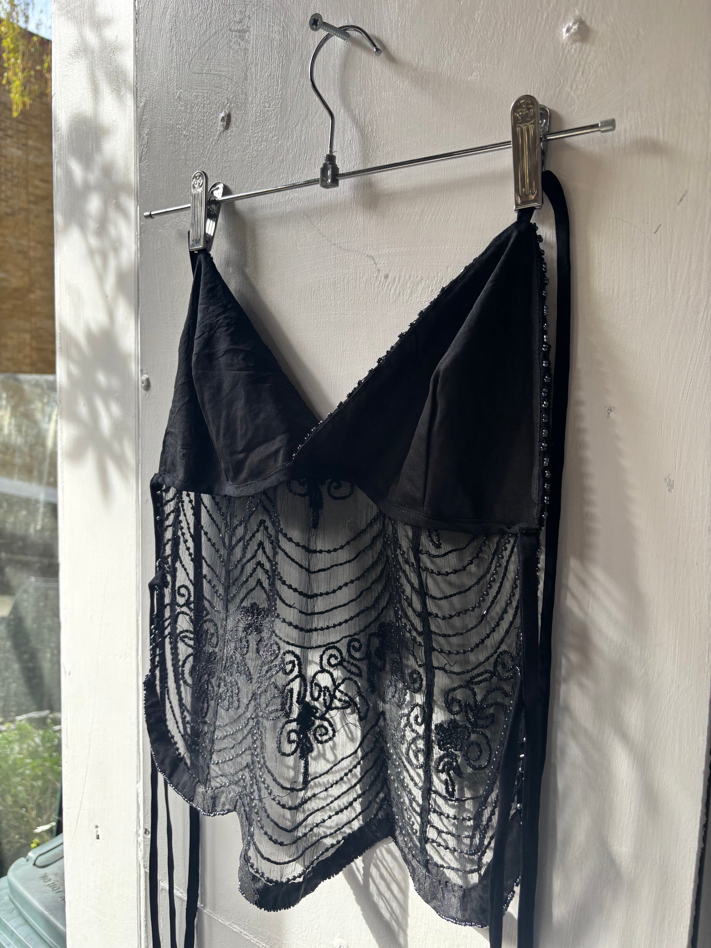 Black Beaded Halter