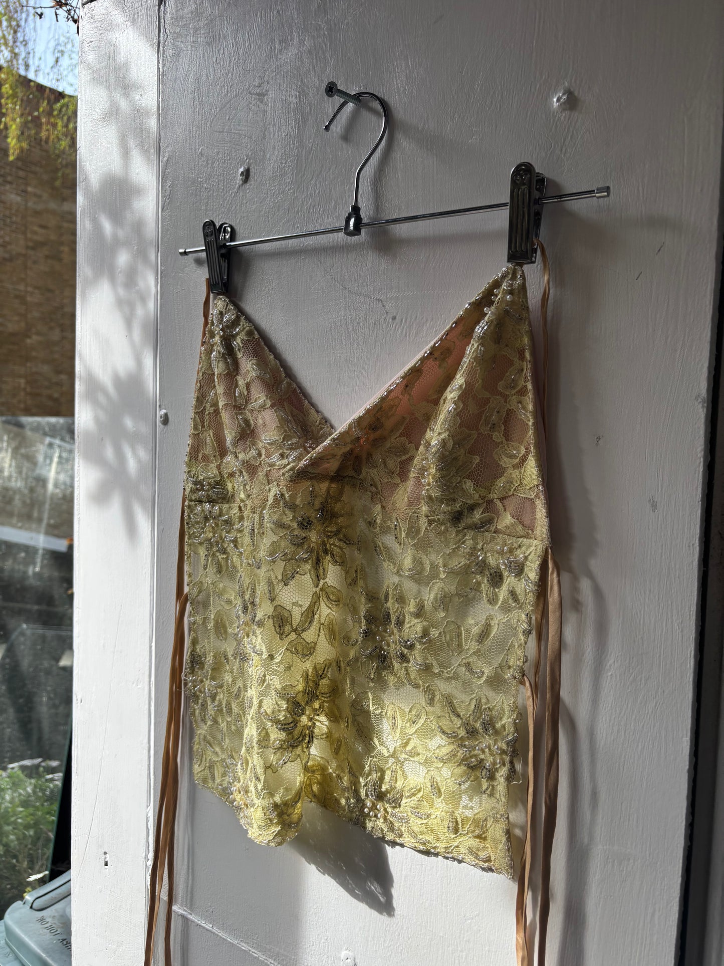Yellow Beaded Halter