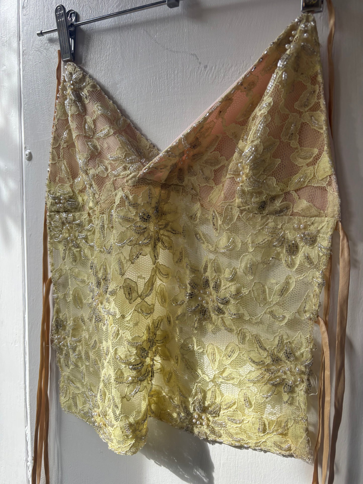Yellow Beaded Halter