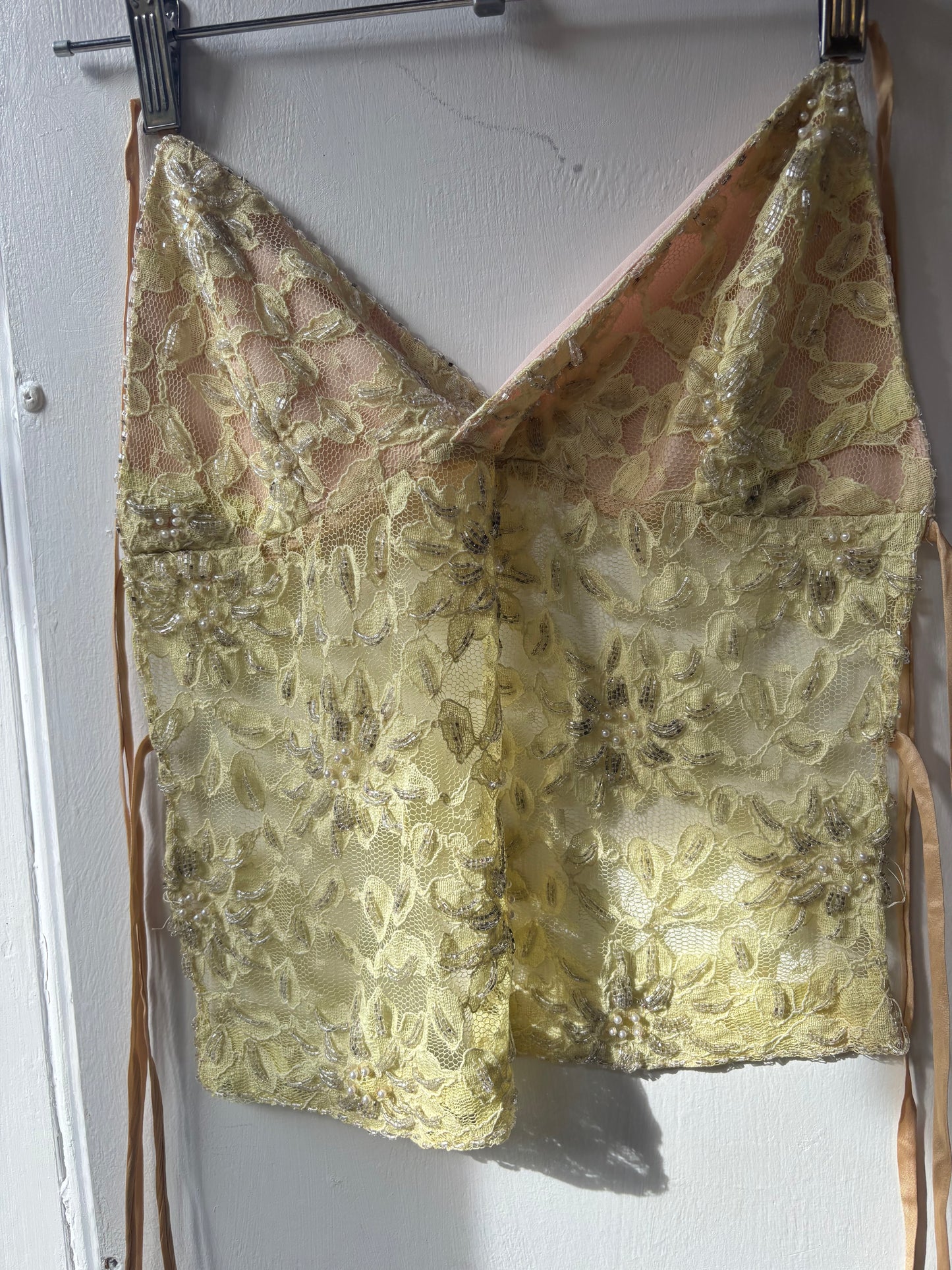 Yellow Beaded Halter