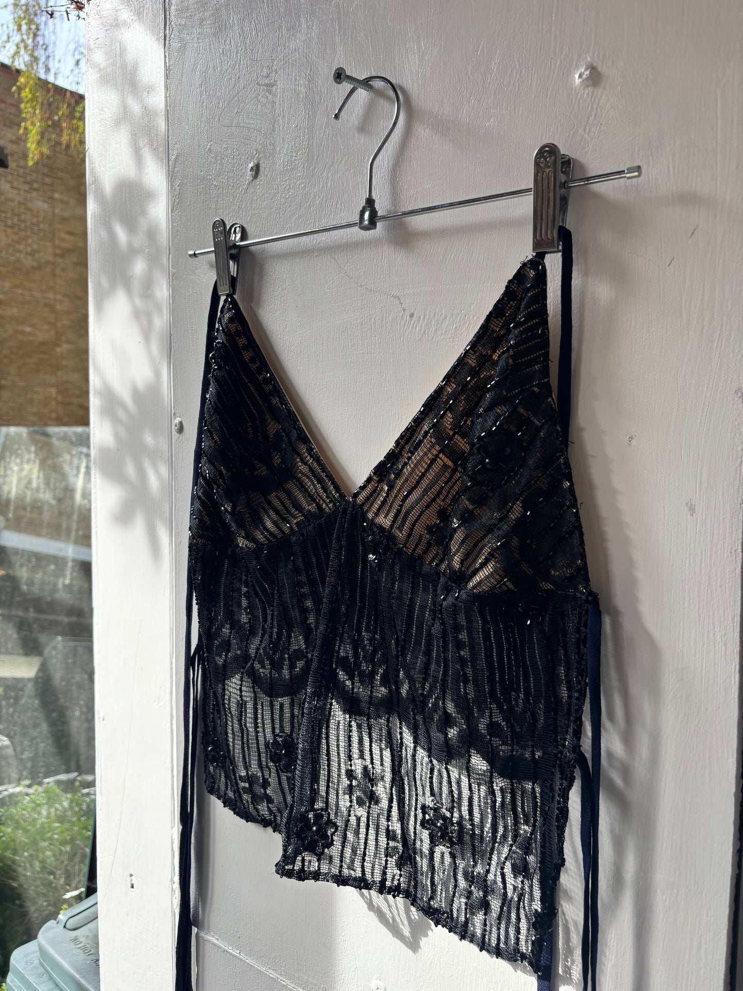Black Beaded Halter