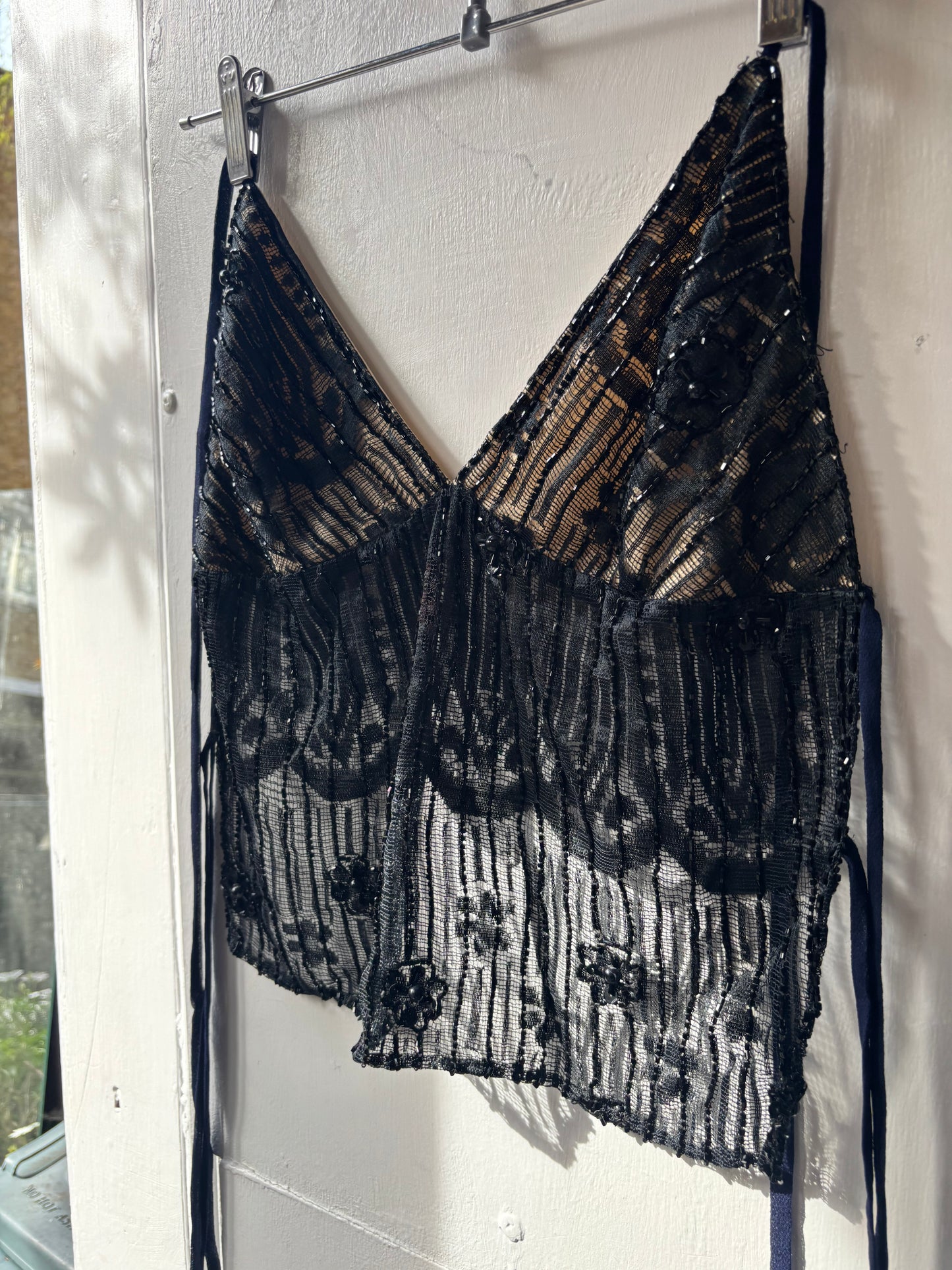 Black Beaded Halter