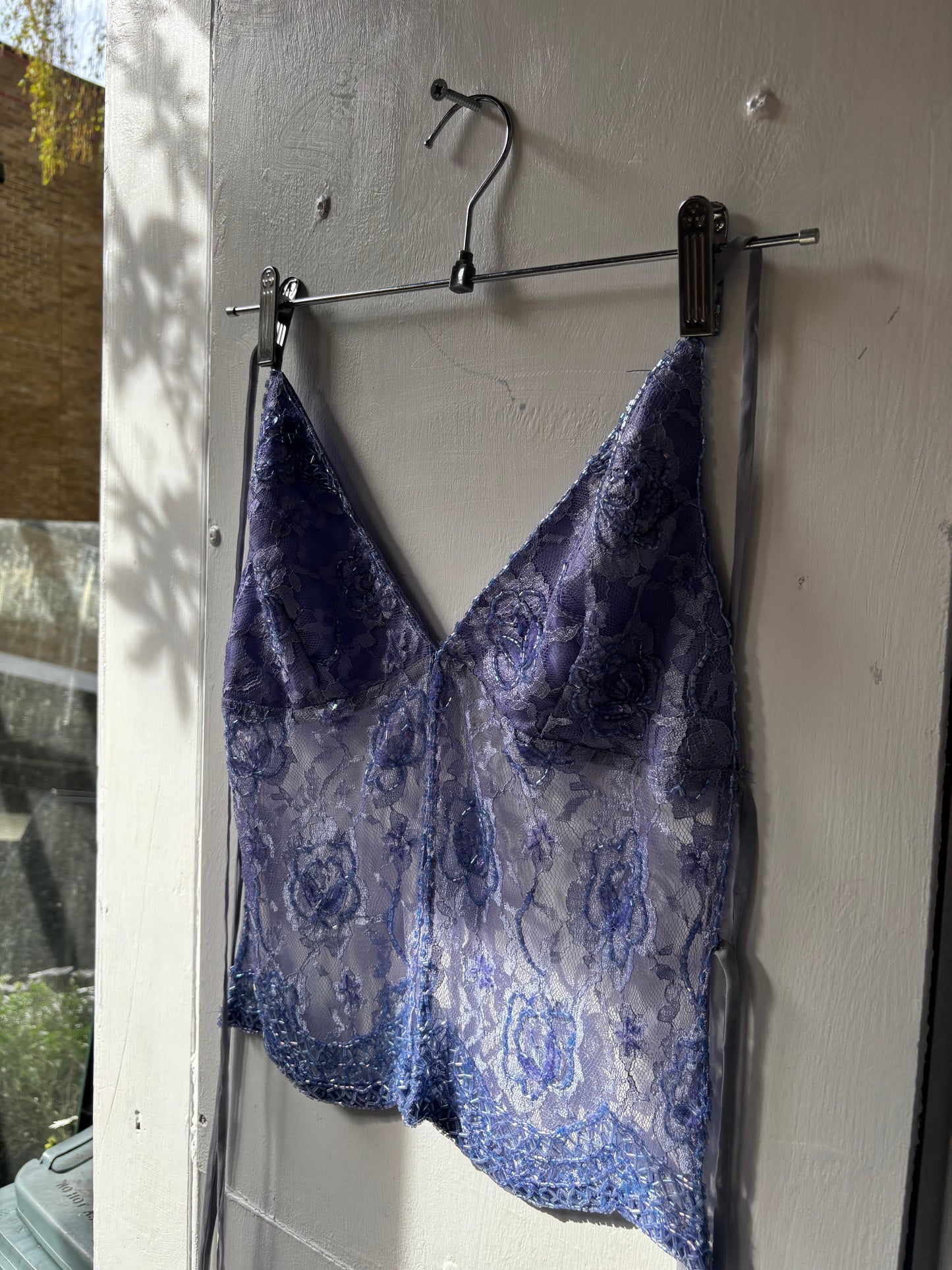 Navy Beaded Halter