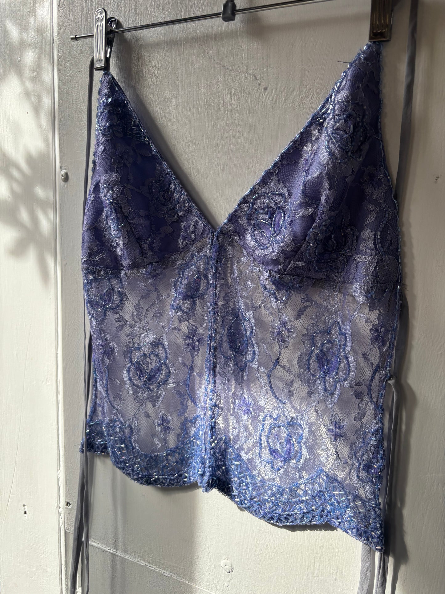 Navy Beaded Halter