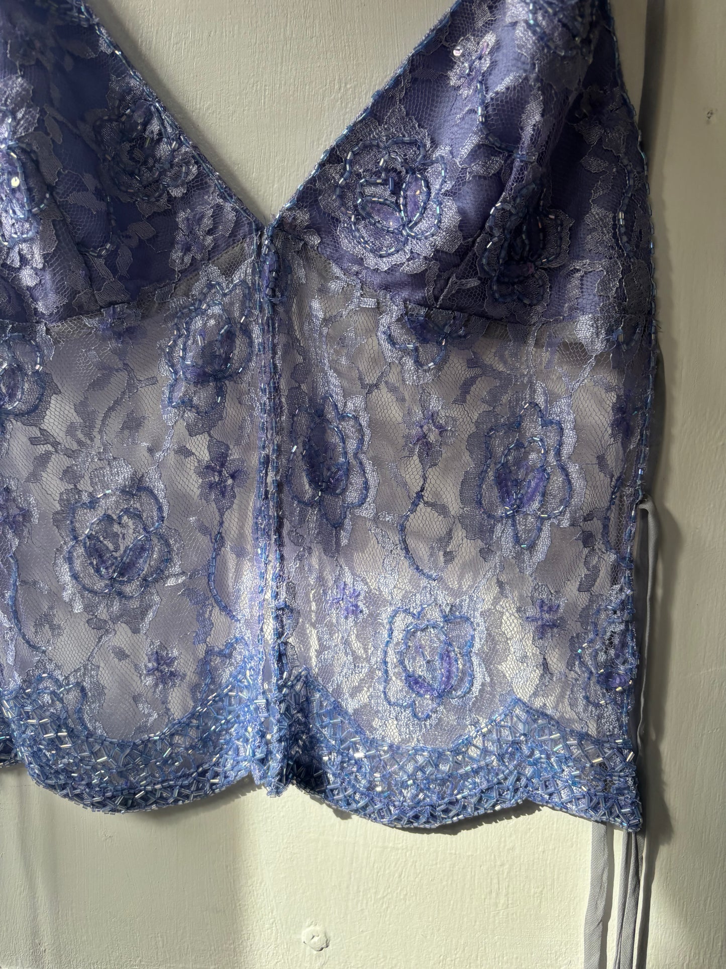 Navy Beaded Halter