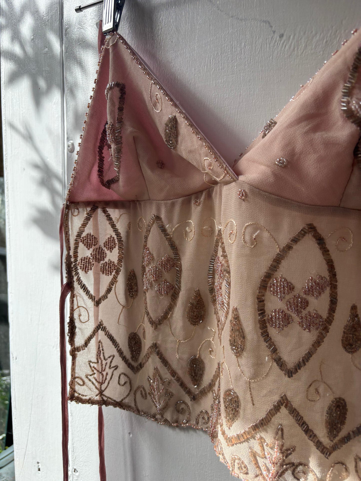Pink Beaded Halter
