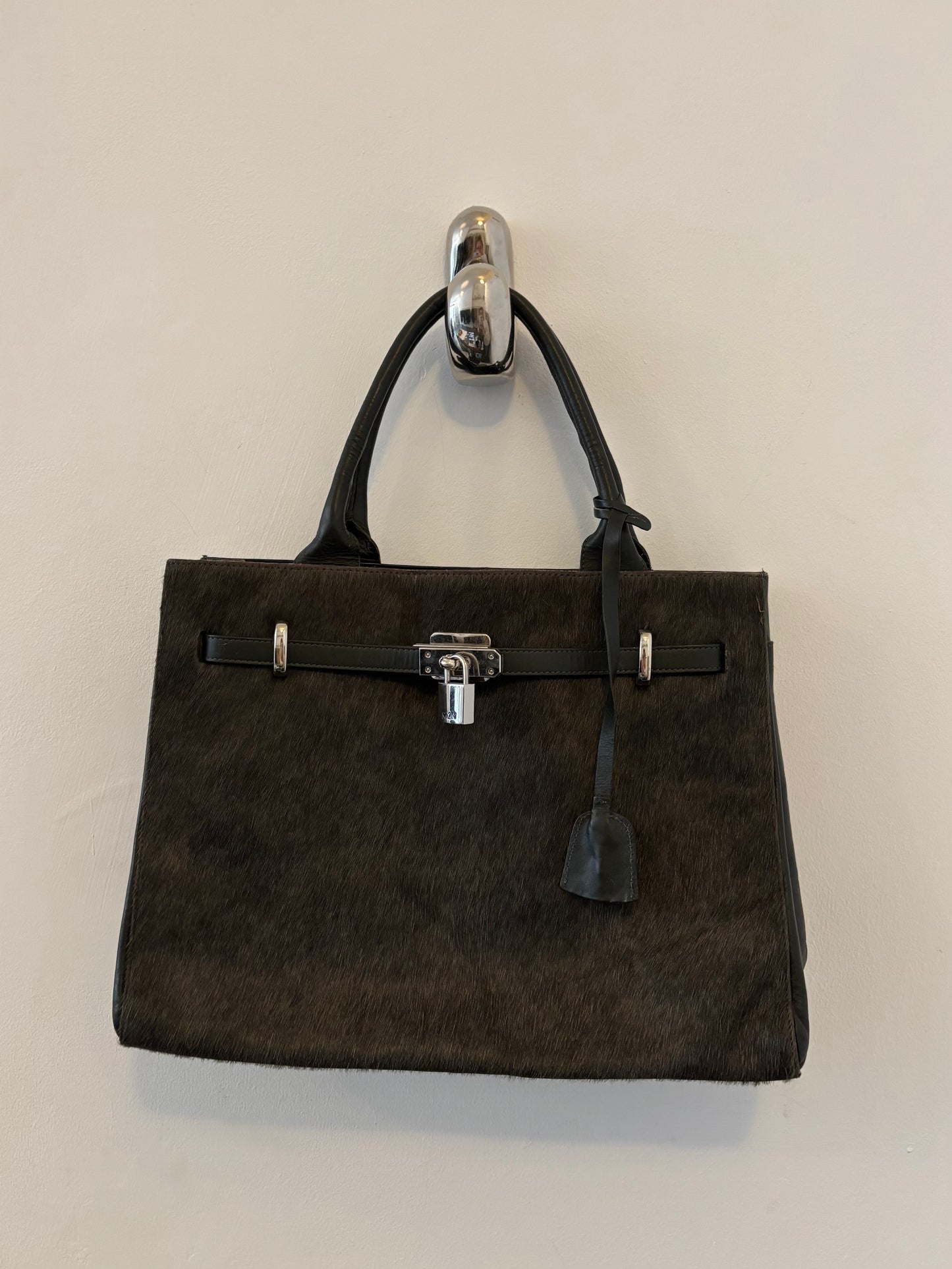 Khaki Pony Hair 'Firkin'