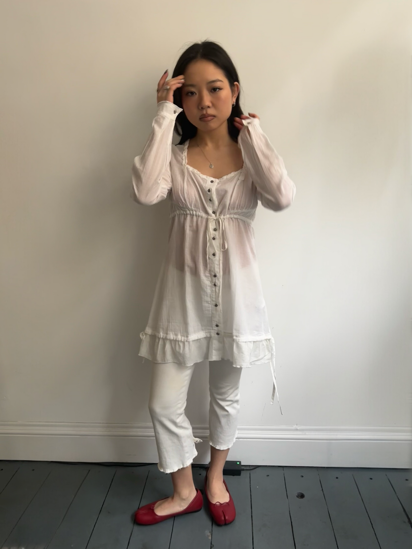 Marithé + François Girbaud White Blouse