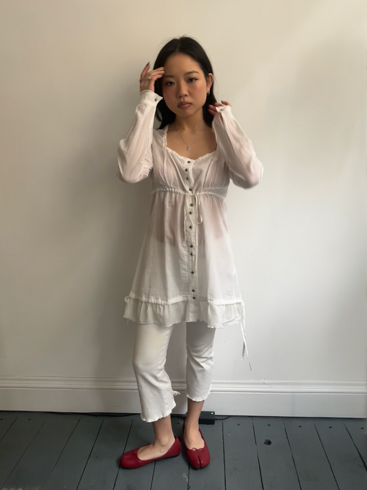 Marithé + François Girbaud White Blouse
