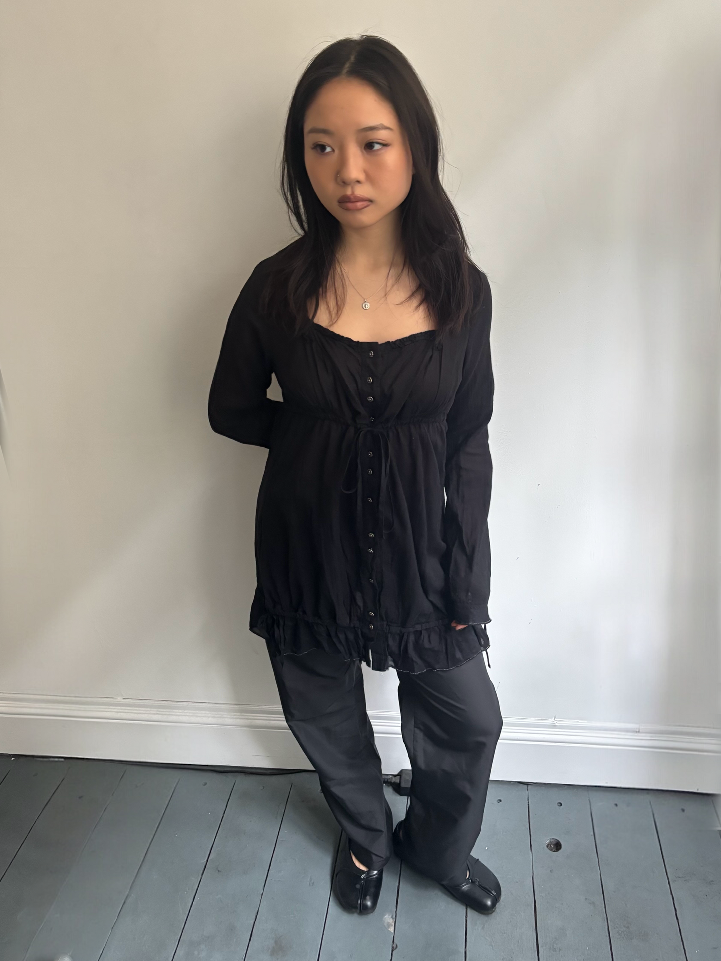 Marithé + François Girbaud Black Blouse