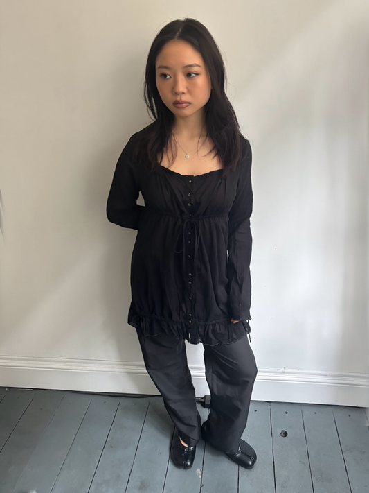 Marithé + François Girbaud Black Blouse