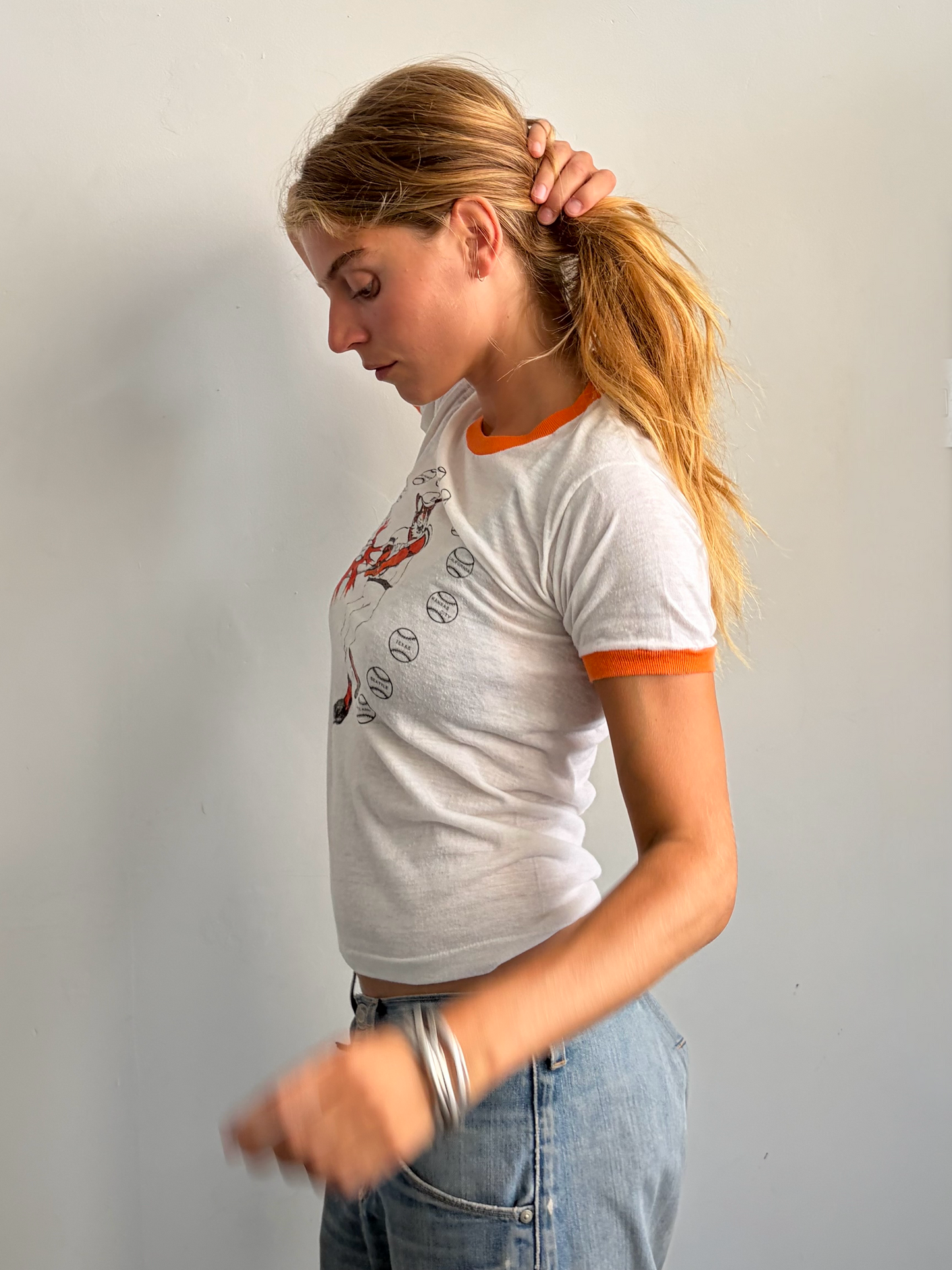 Orange Ringer Tee