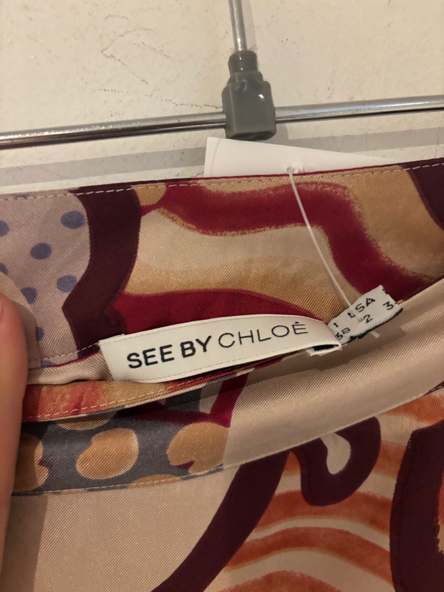 See By Chloe Silk Mini Skirt