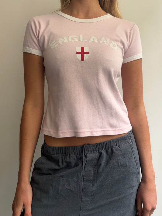 Pink England Baby Tee