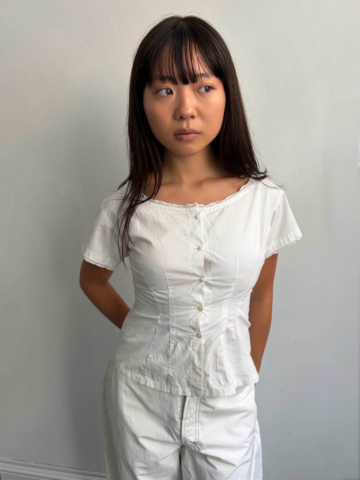 Vintage French Cotton Blouse