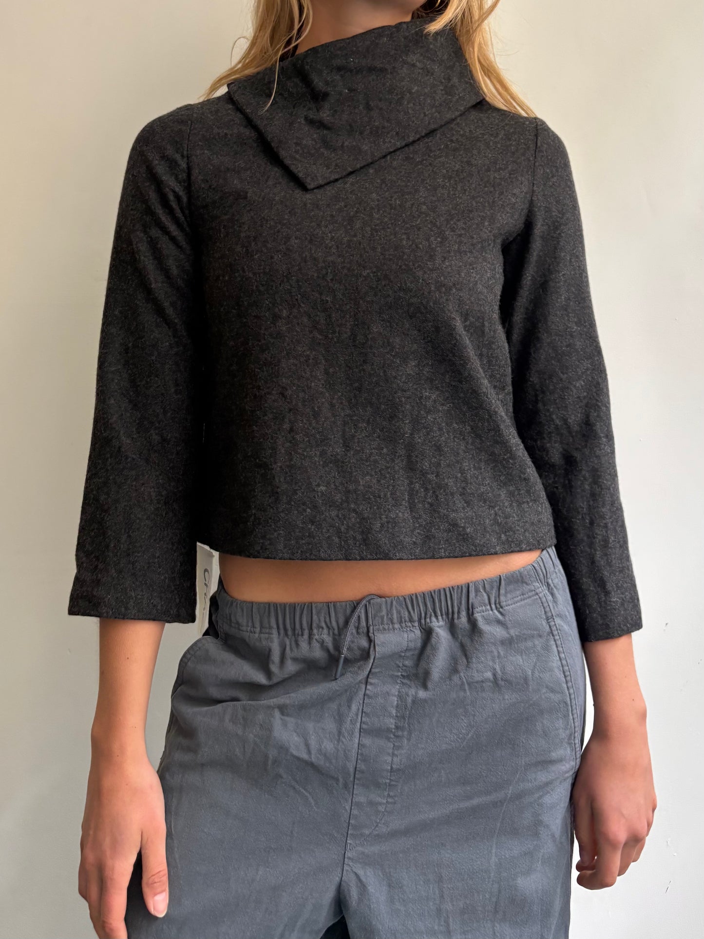 Grey Crop Jumper