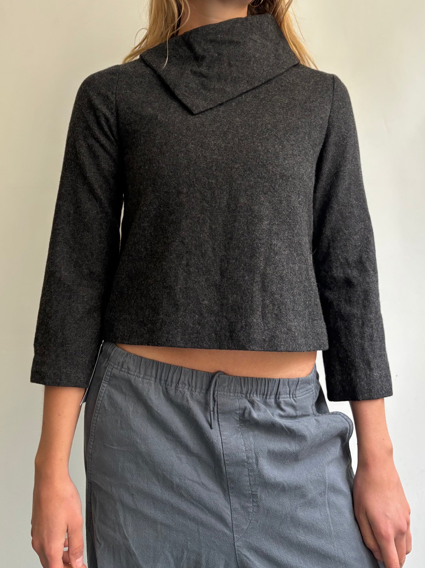 Grey Crop Jumper