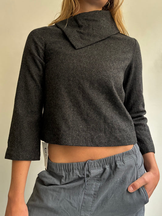 Grey Crop Jumper
