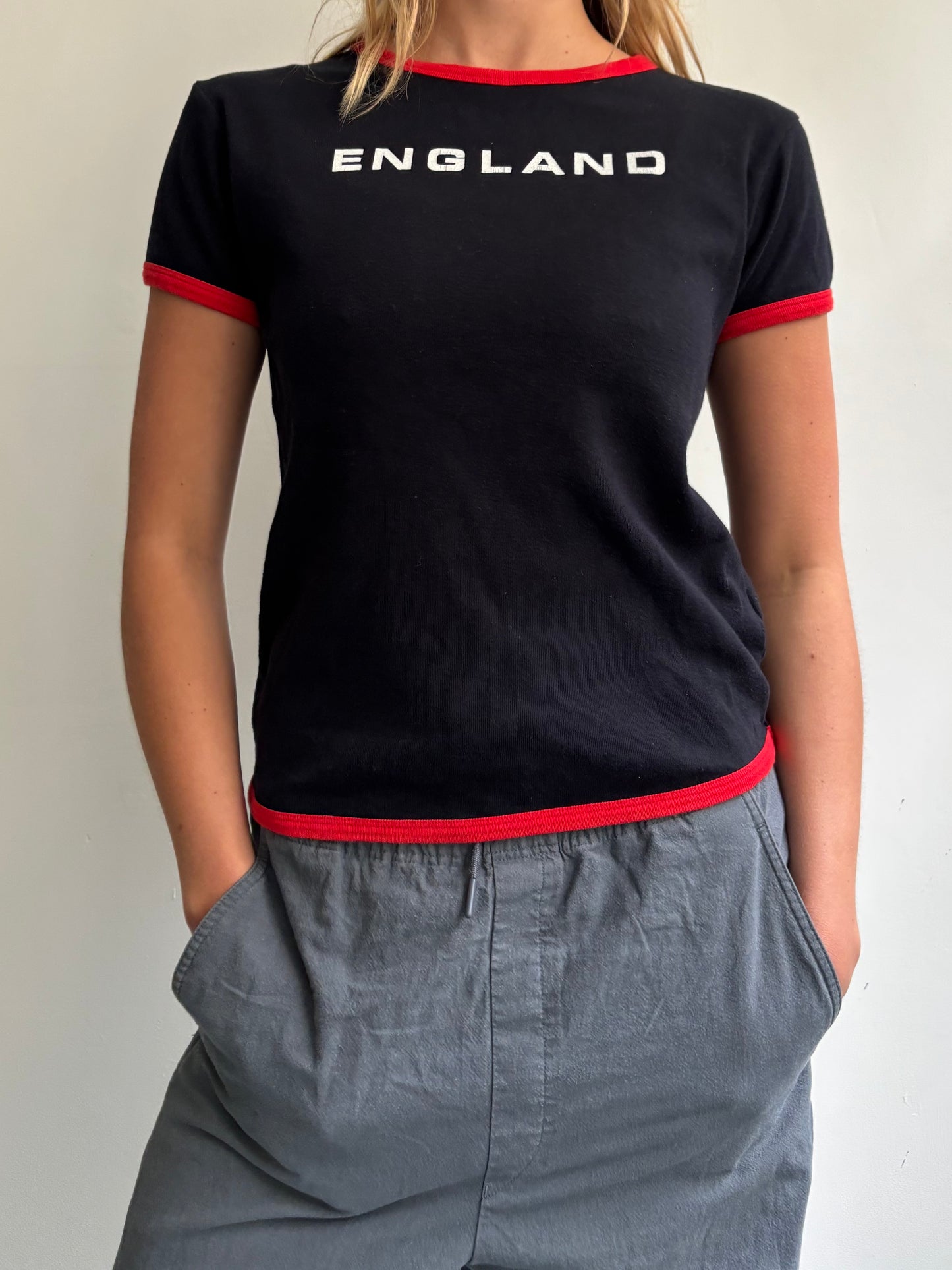 Dark Navy England Baby Tee