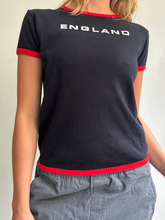 Dark Navy England Baby Tee