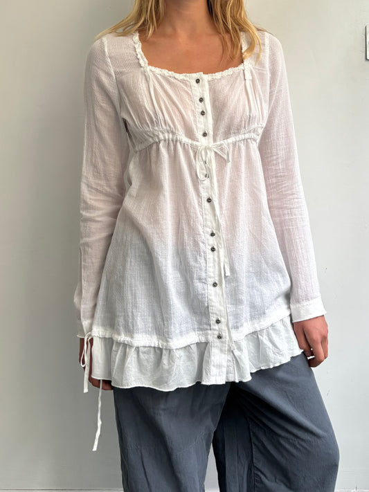 Marithé + François Girbaud White Blouse