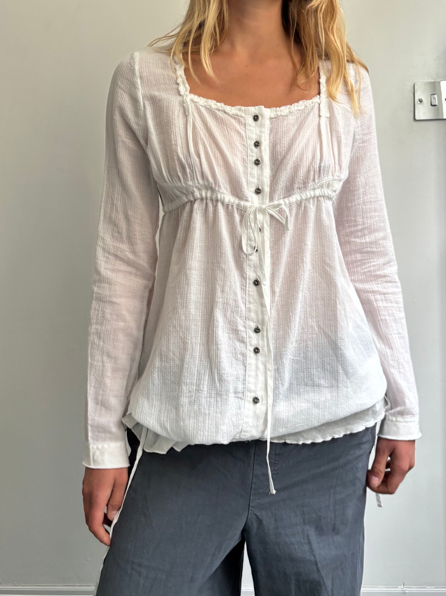 Marithé + François Girbaud White Blouse
