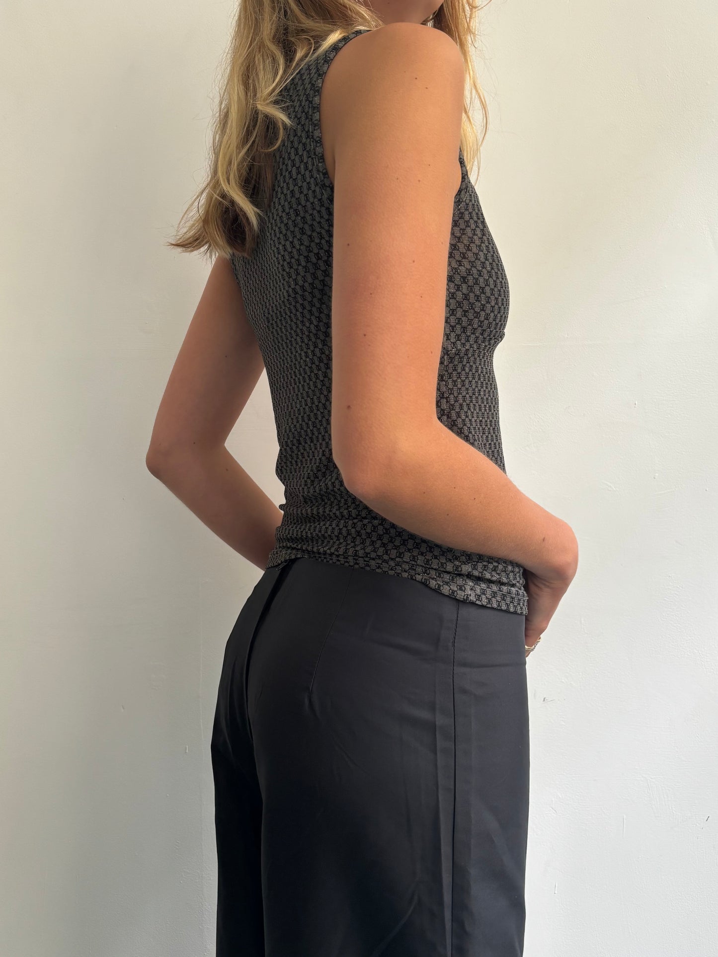 Grey V Neck Tank