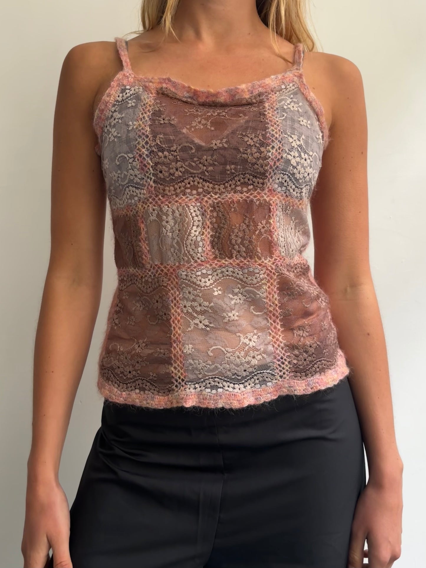 Mohair Patchwork Vest