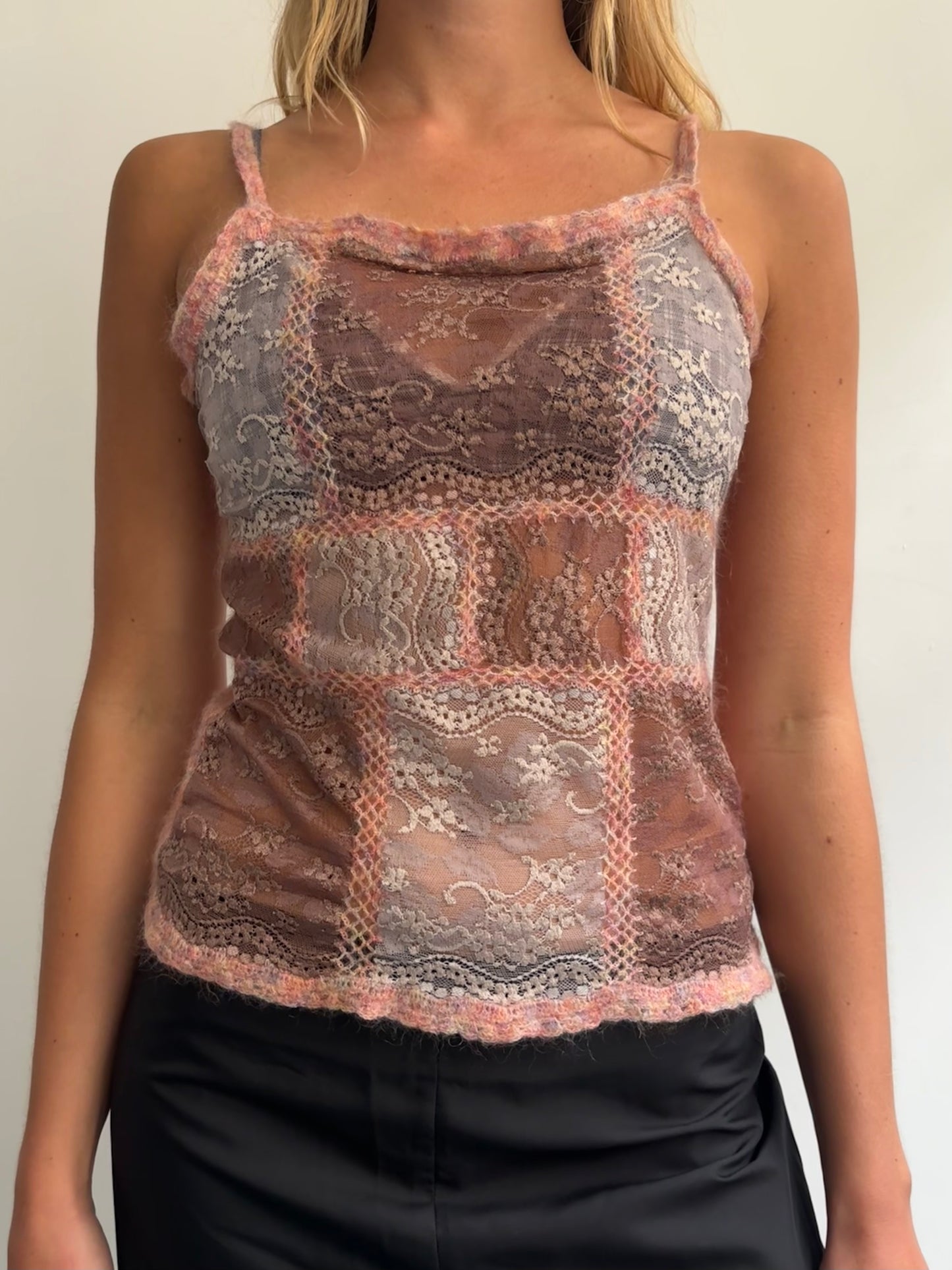 Mohair Patchwork Vest