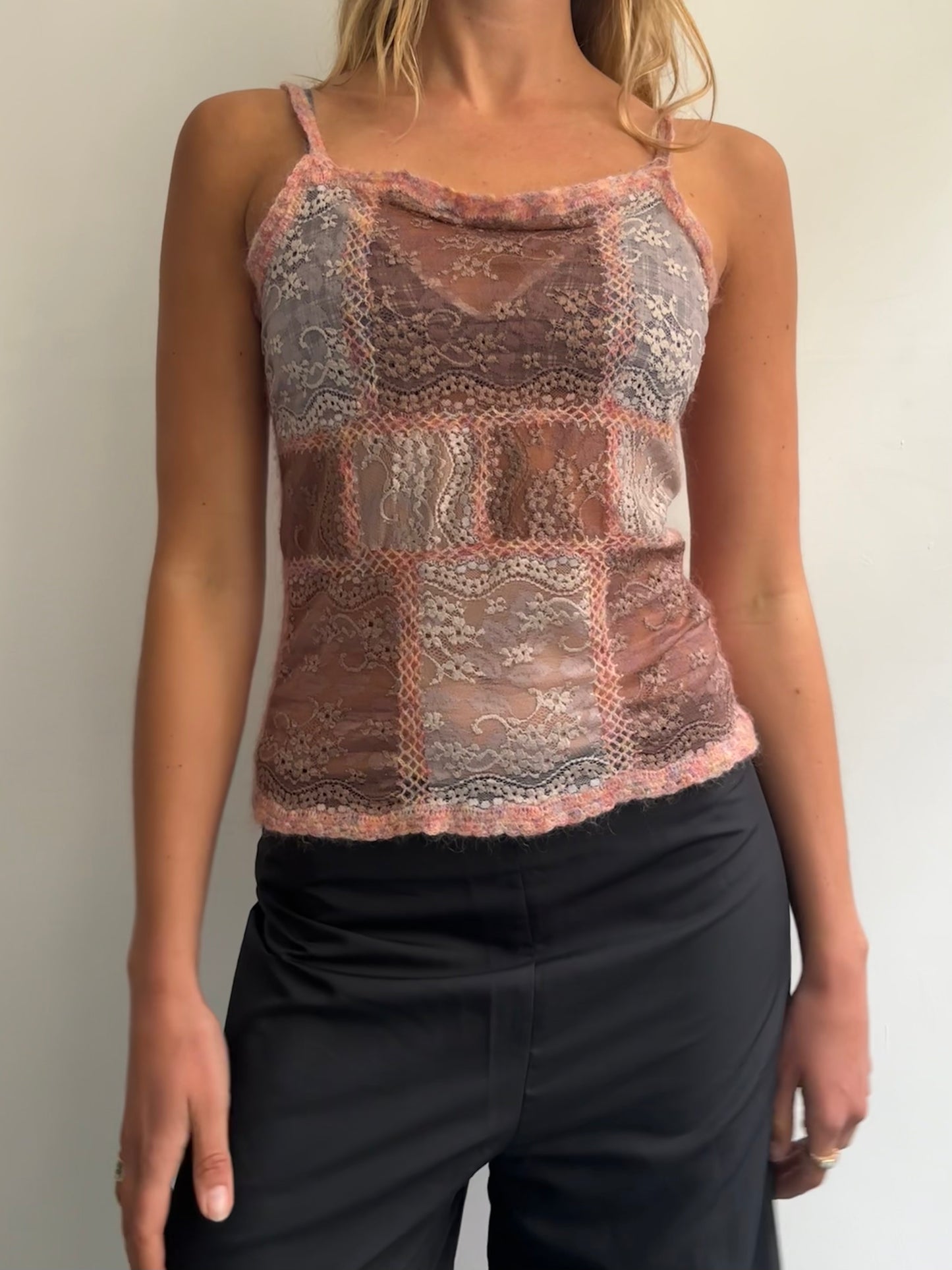 Mohair Patchwork Vest