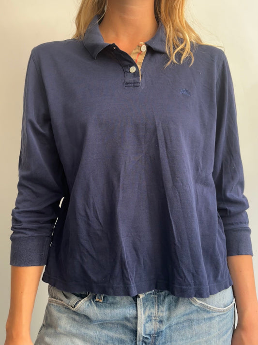Navy Burberry Polo
