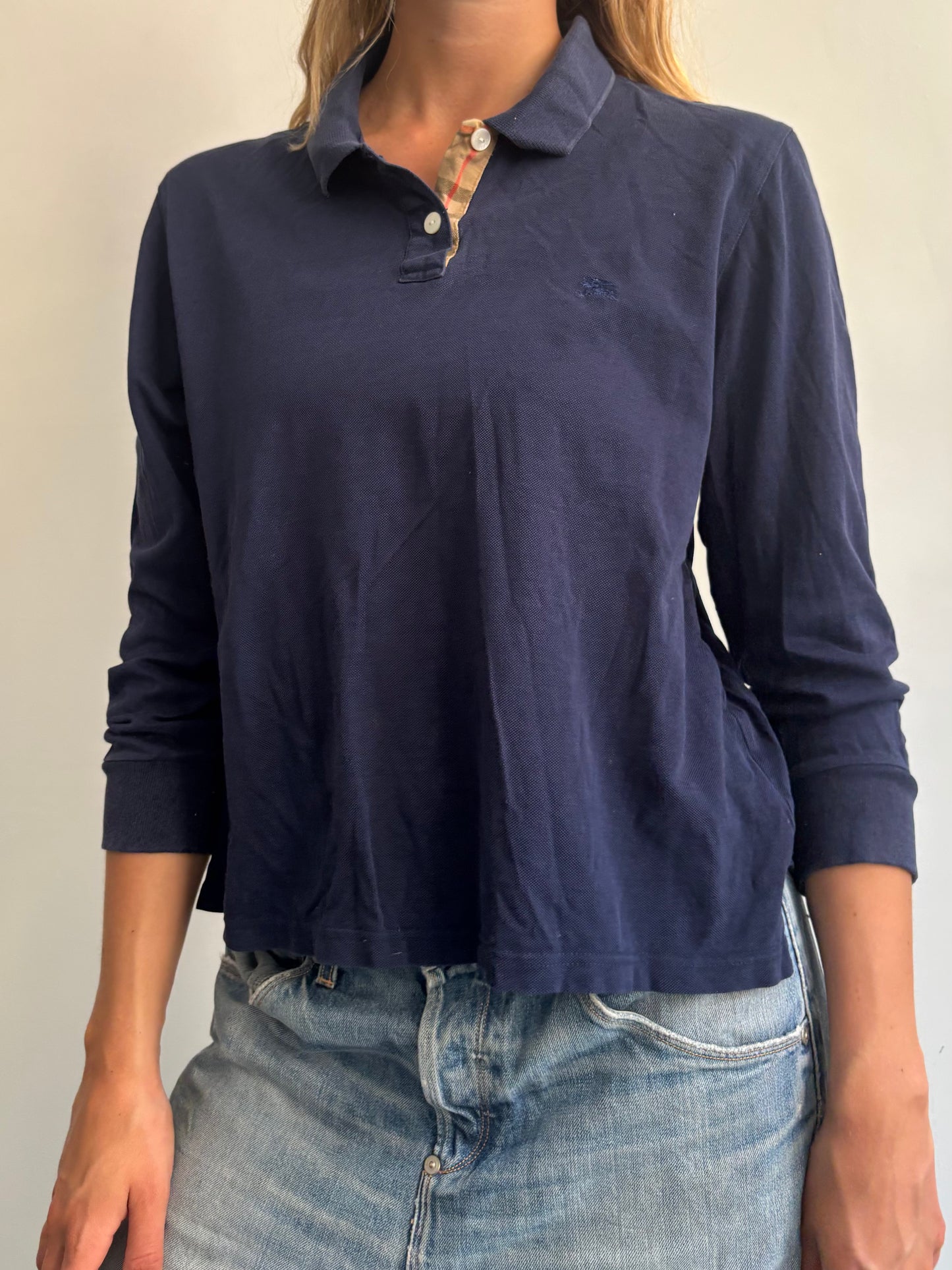 Navy Burberry Polo