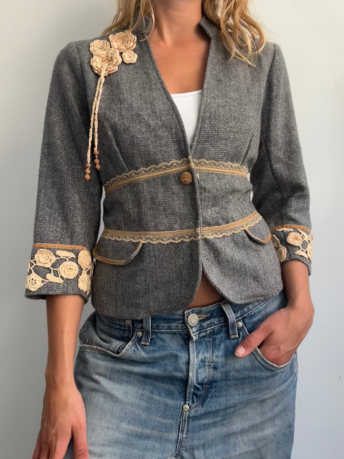 Wool Floral Jacket