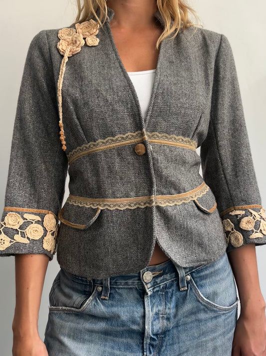 Wool Floral Jacket