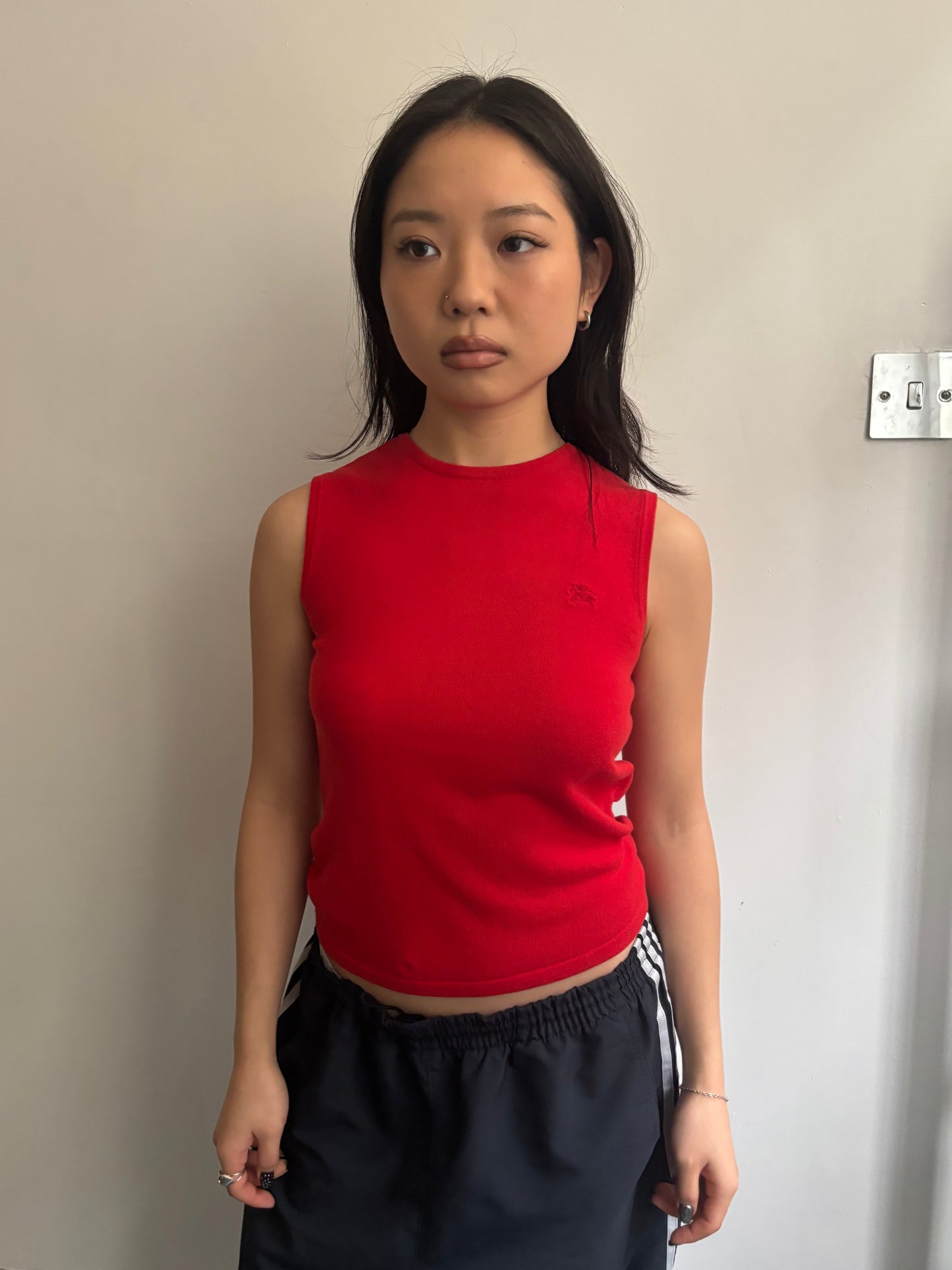 Burberry Red Knit Tank