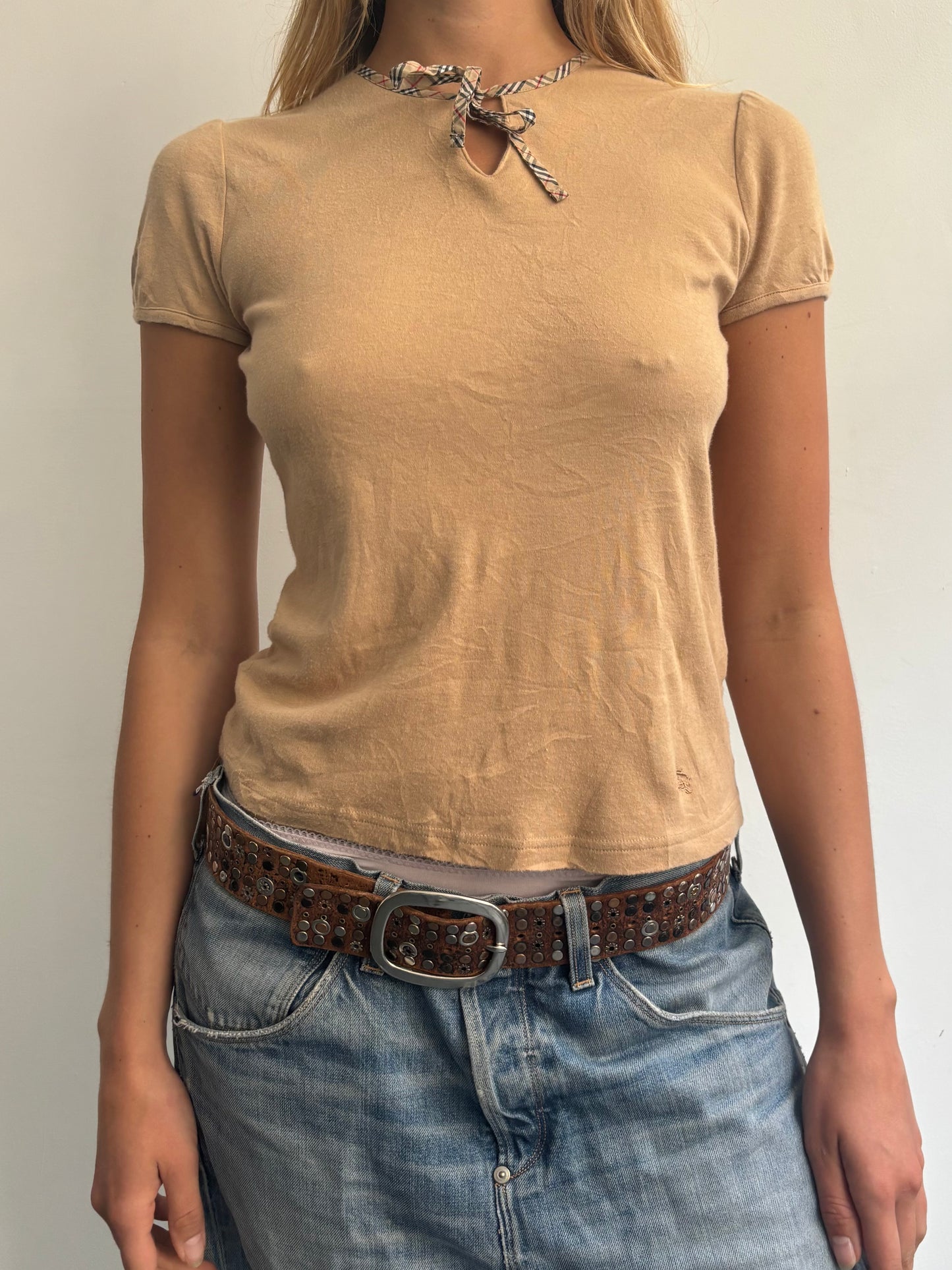 Camel Burberry Tee