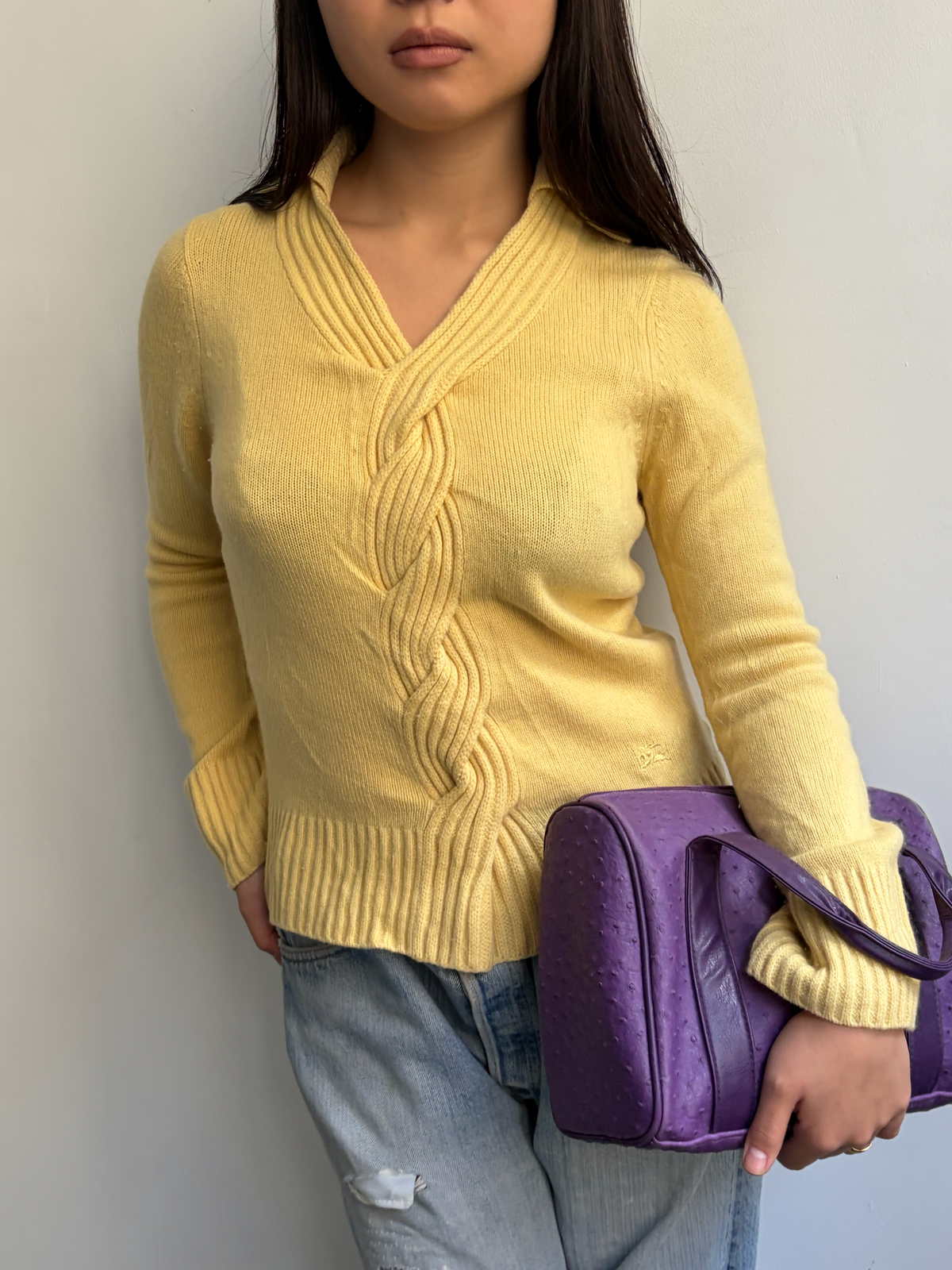 Yellow Burberry Jumper