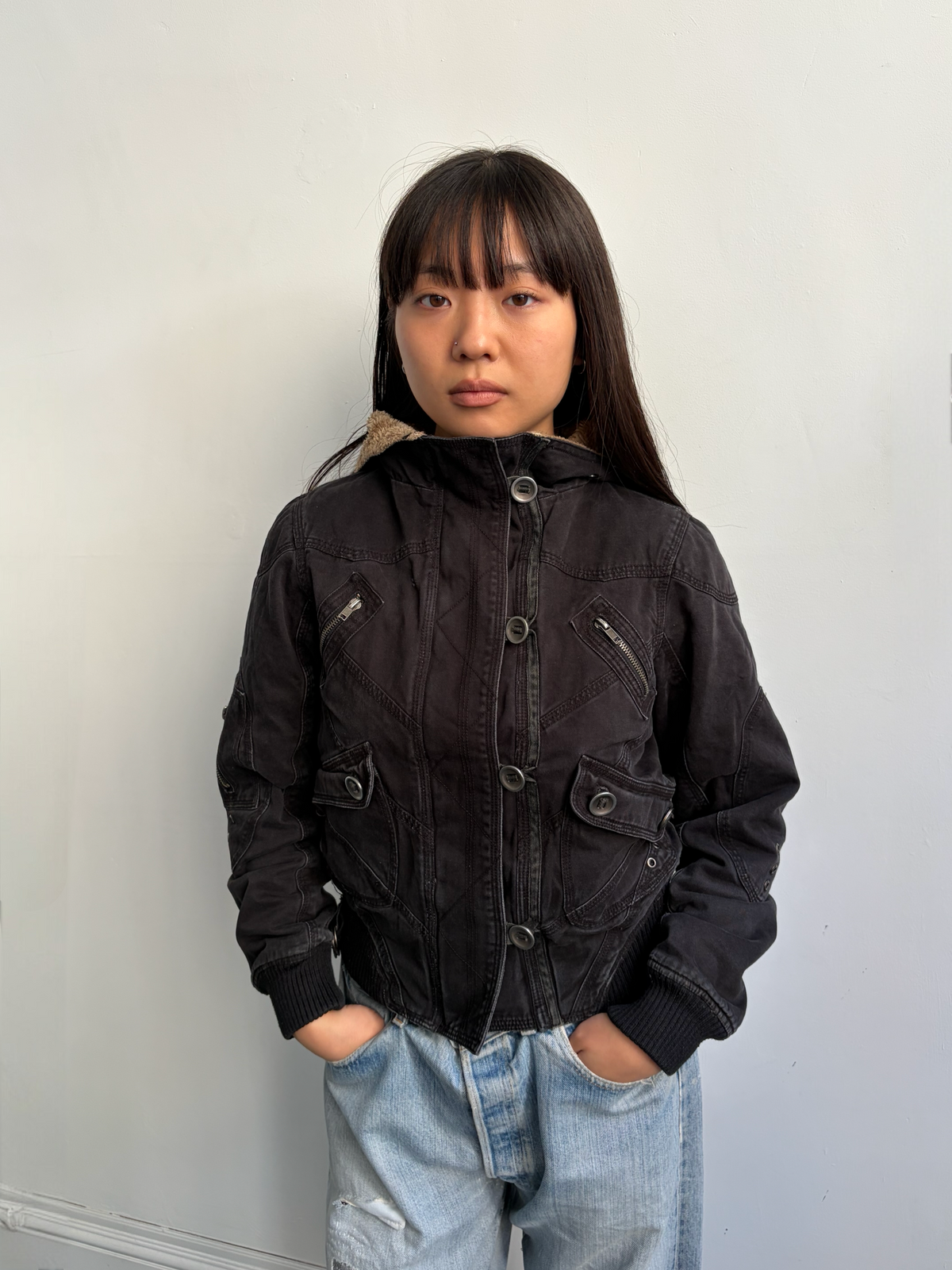 Black Hooded Jacket