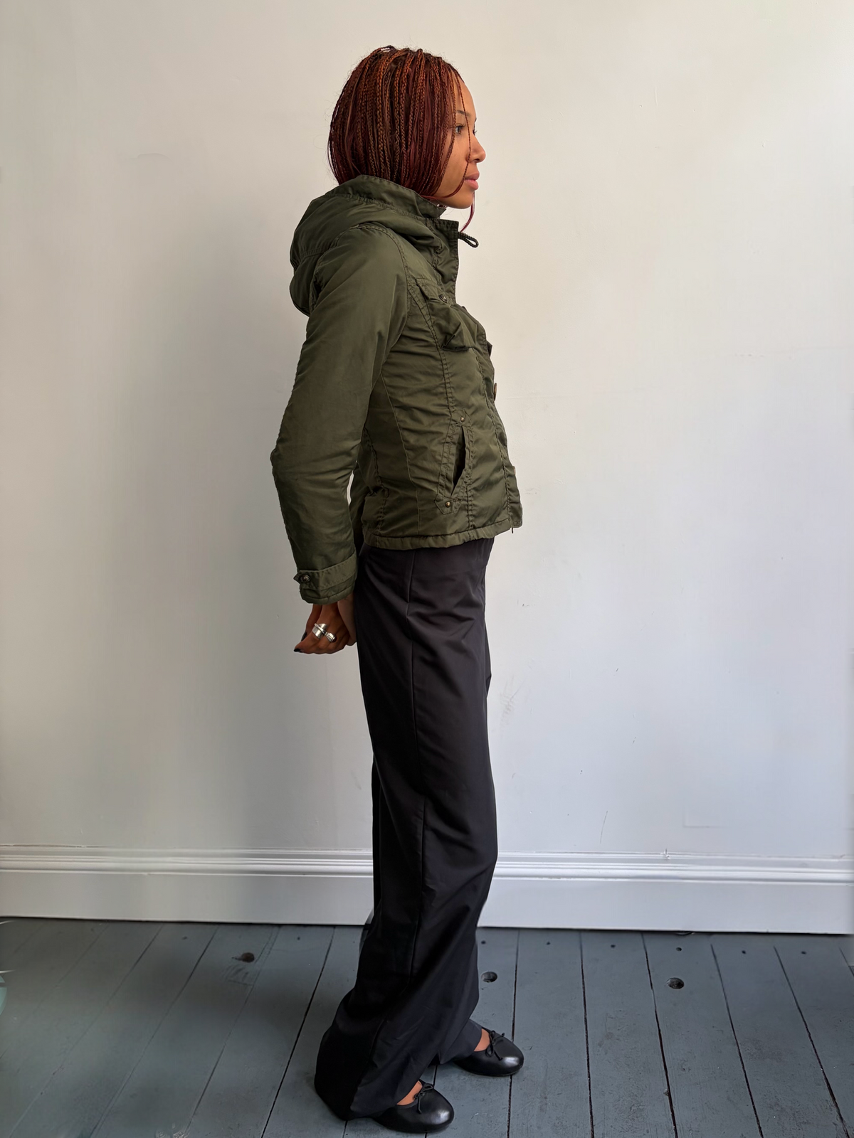 Khaki Hooded Jacket
