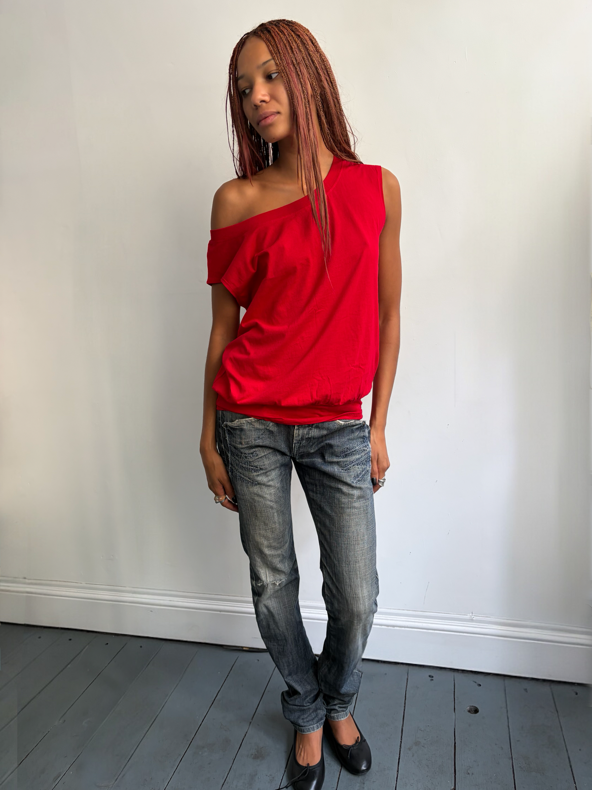 Red Slouchy Top