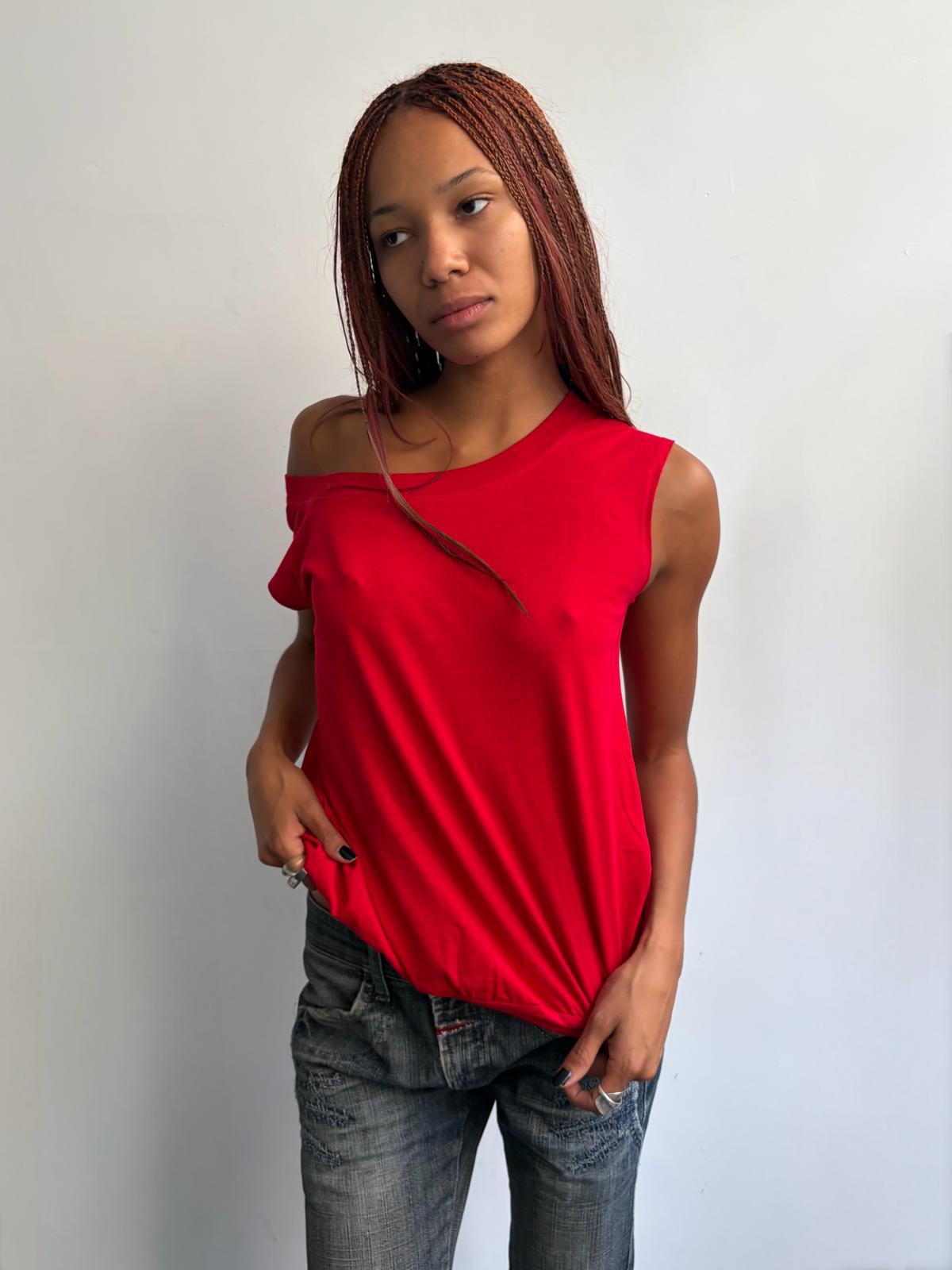 Red Slouchy Top
