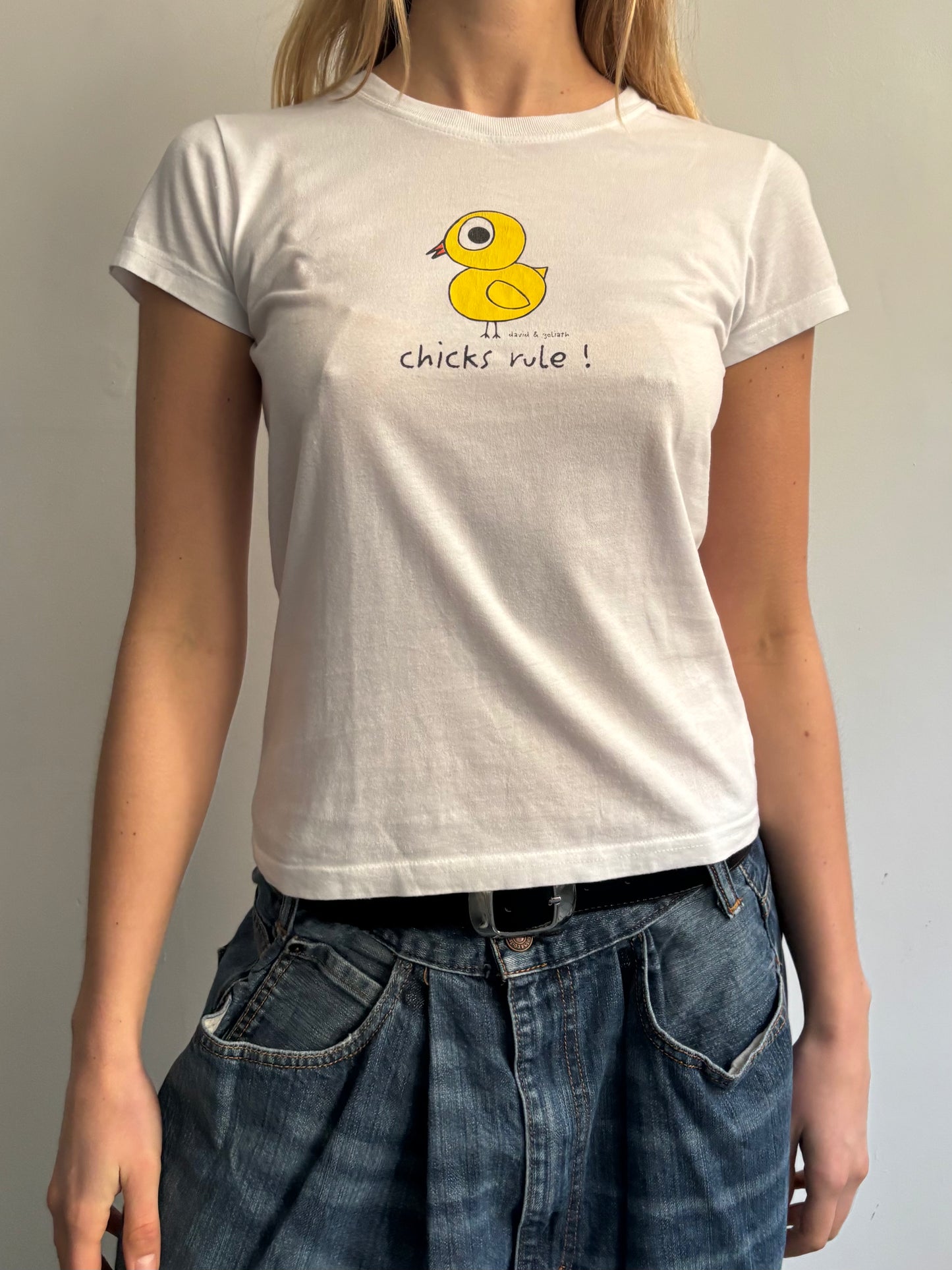 White Vintage Baby Tee