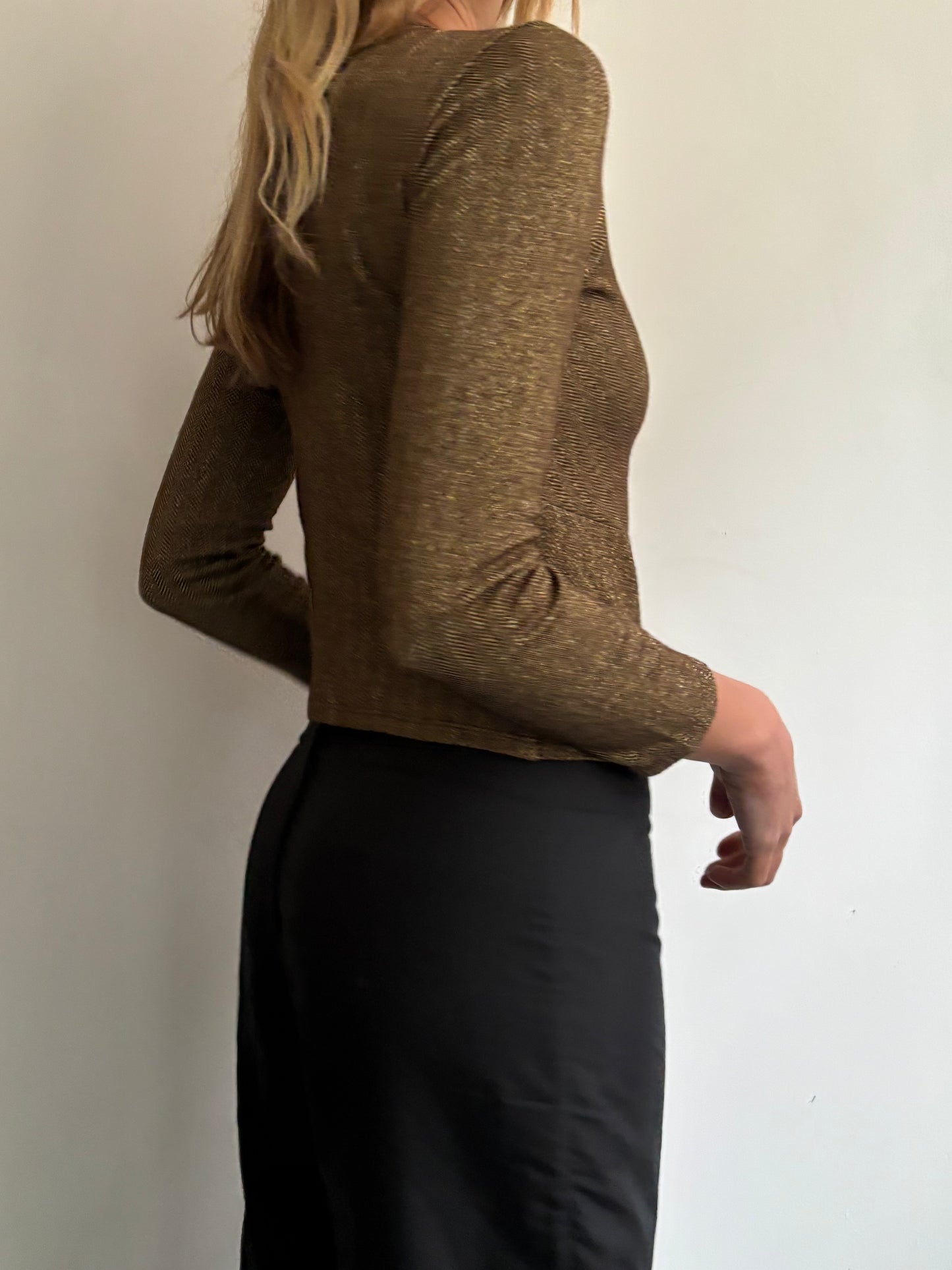 V Neck 3/4 Sleeve Top