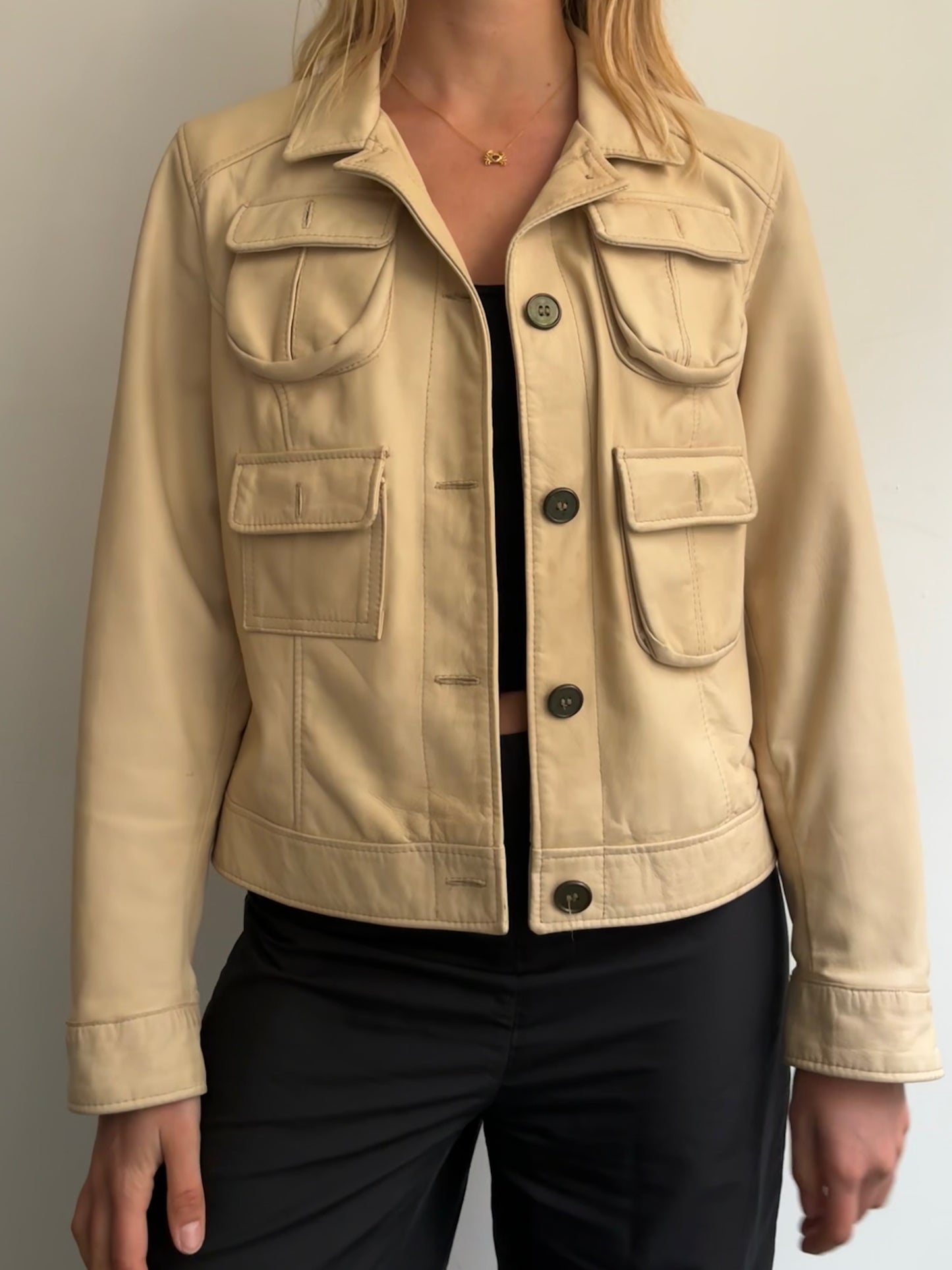 Cargo Leather Jacket