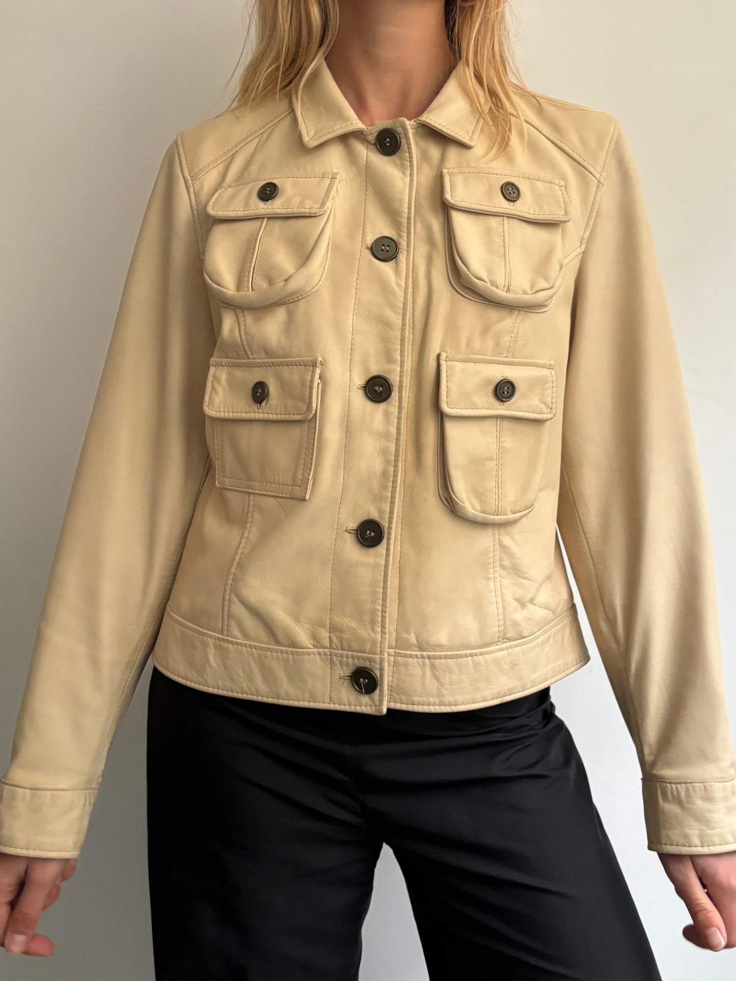 Cargo Leather Jacket