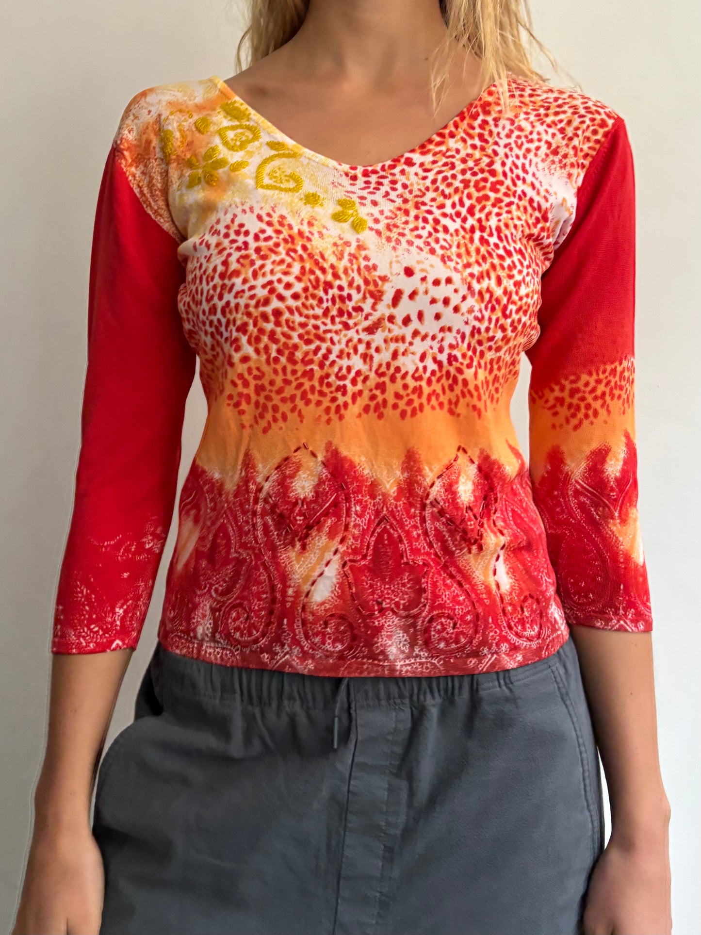 Red and Orange Knit