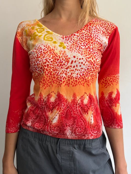 Red and Orange Knit