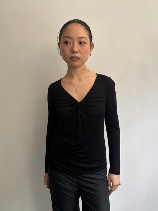 Slinky Black Burberry Blouse