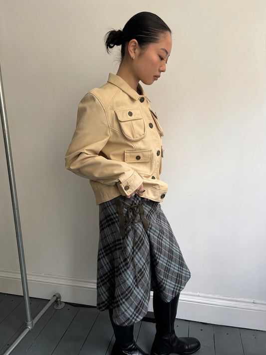 Burberry Tartan Wool Skirt