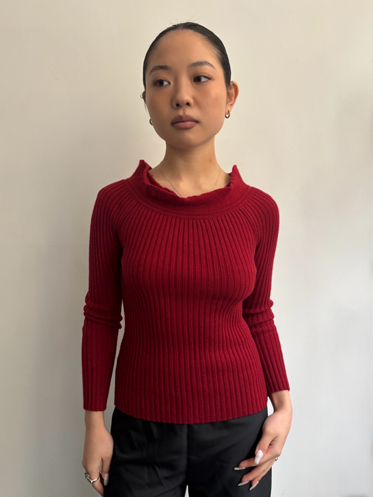 Jean Paul Gaultier Dark Red Knit